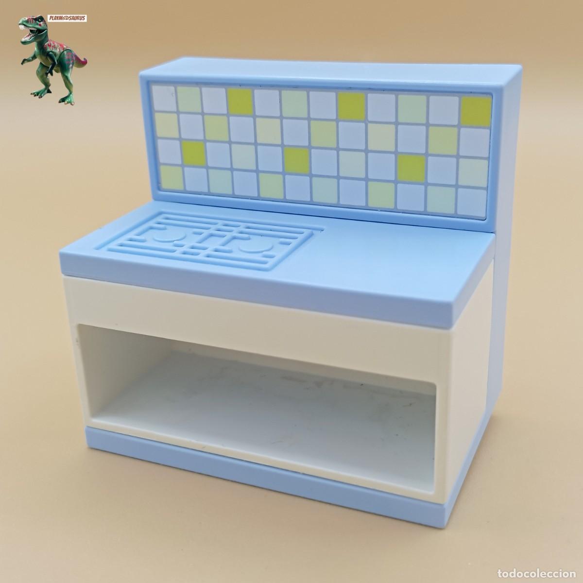 Playmobil: Playmobil mueble mesa encimera vitroceramica horno cocina casa vintage 4857