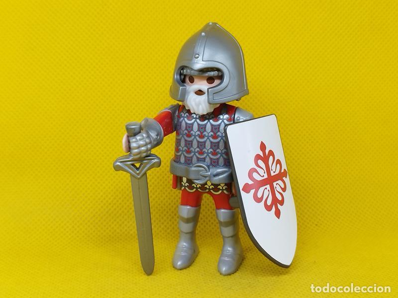 Playmobil: Playmobil Caballero acorazado espa&ntilde;ol de la orden de calatrava