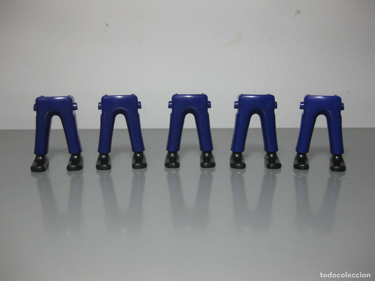 Playmobil: PLAYMOBIL LOTE 5 PANTALON AZUL PIERNAS RECAMBIO UNIFORME ELEGANTE- pr3