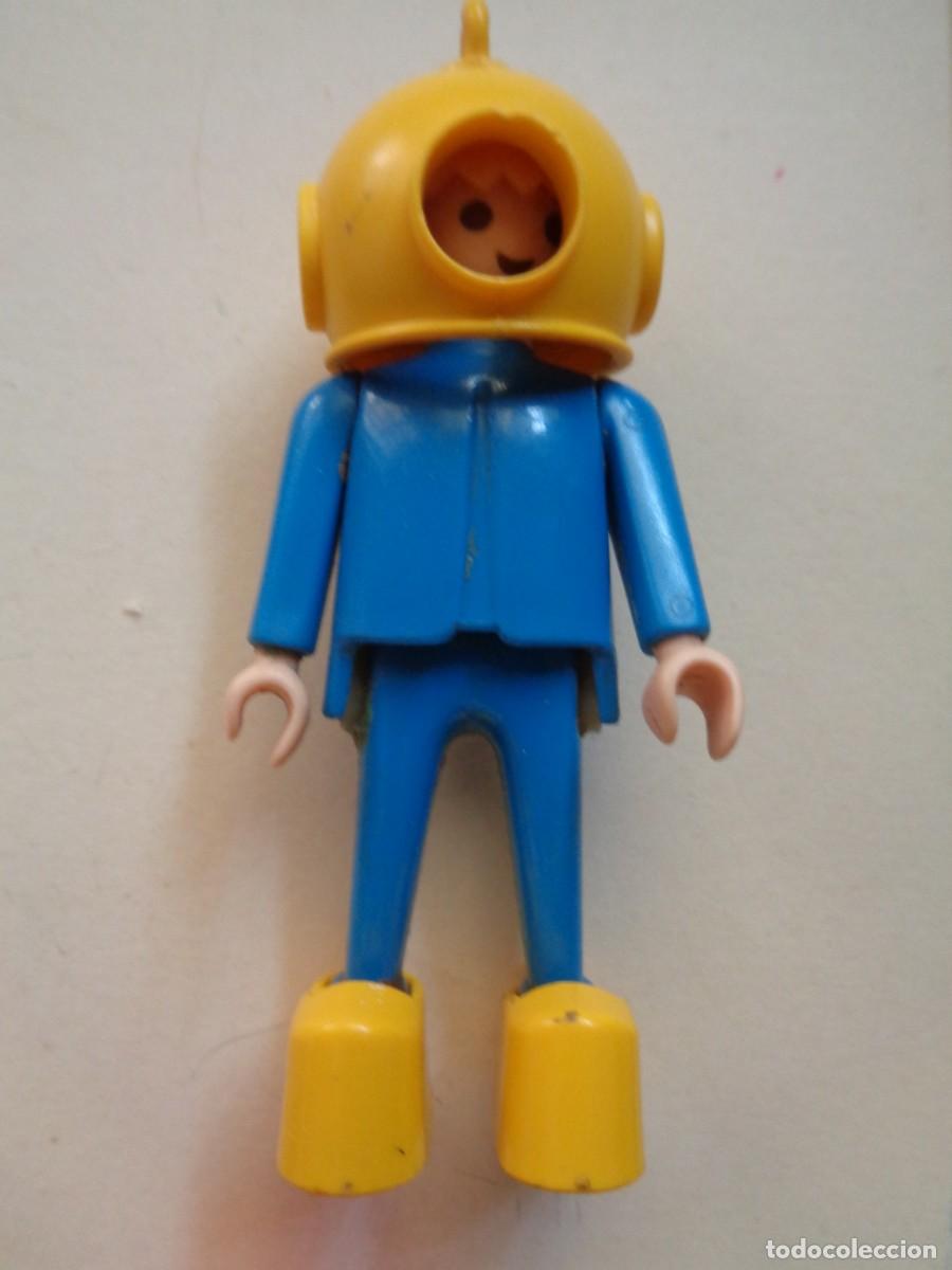 Playmobil: FIGURA DE PLAYMOBIL DE 1974 : BUZO CON ESCAFANDRA Y ZAPATOS DE PESO