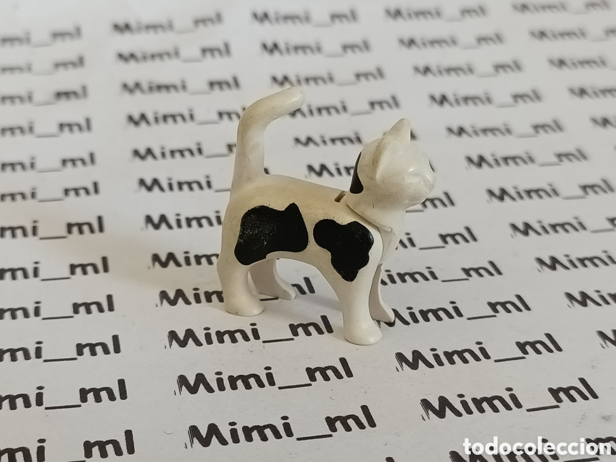 Playmobil: Playmobil gato blanco y negro