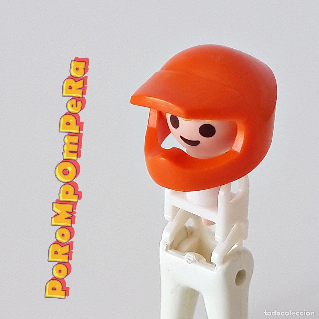 Playmobil: PLAYMOBIL CASCO NARANJA INFANTIL 4698 NI&Ntilde;O PILOTO MOTO CROSS MOTOCROSS MOTOCICLETA GR2