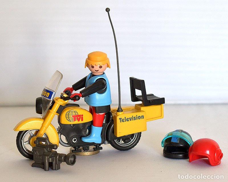 Playmobil: Playmobil. Reportero motorista ref. 3847 (incompleto)