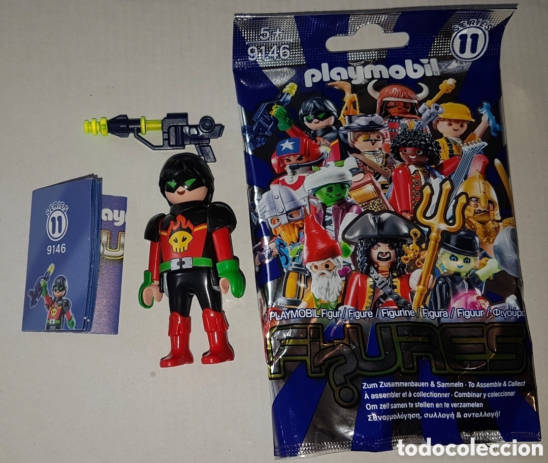 Playmobil: Playmobil serie 11 superh&eacute;roe Robin de Batman o villano sobre sorpresa azul