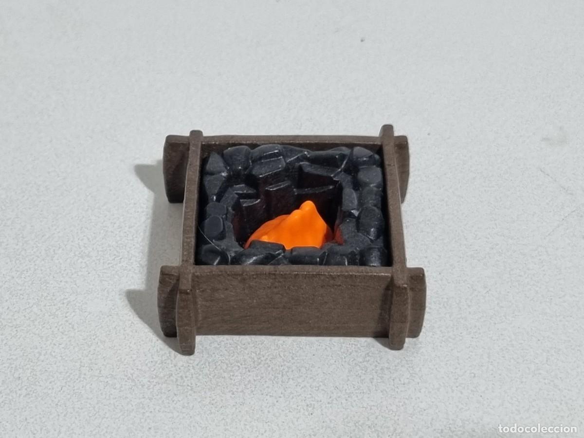 Playmobil: Playmobil Fuego Hoguera Fogata Carbon Brasas Casa Medieval