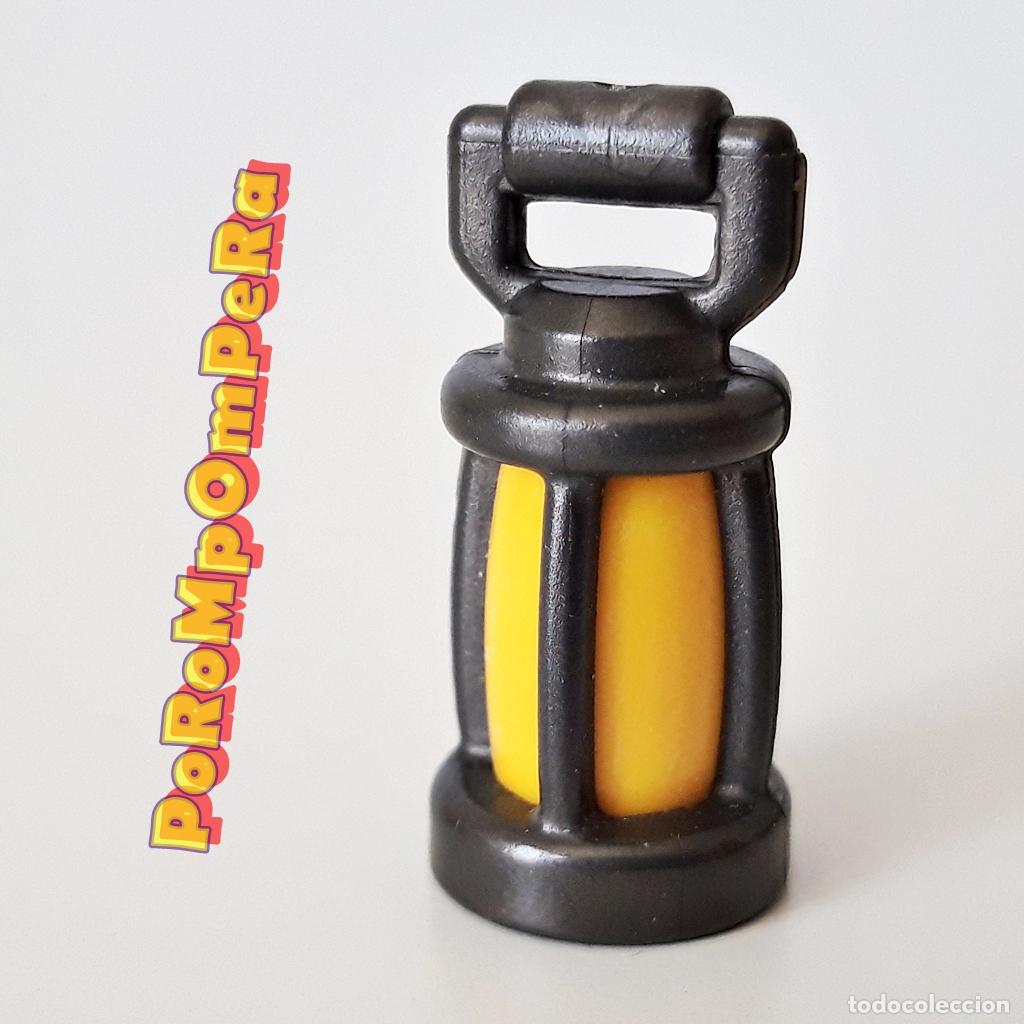 Playmobil: PLAYMOBIL candil oscuro farol l&aacute;mpara linterna medieval bel&eacute;n oeste vikingo S5
