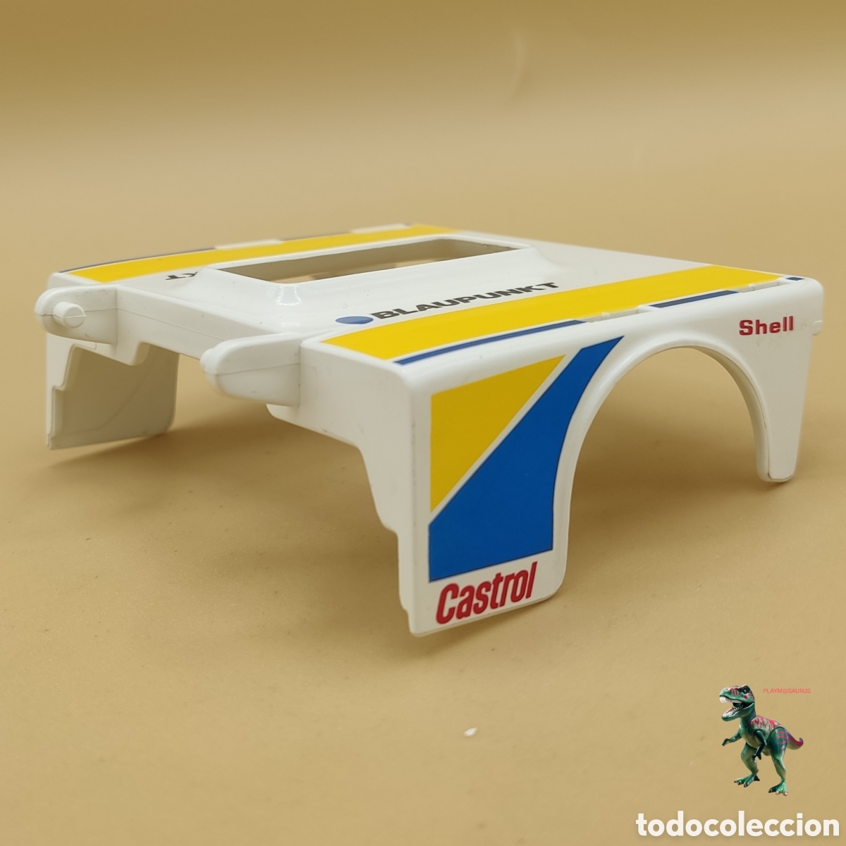 Playmobil: Playmobil carroceria trasera blanca amarilla coche formula 1 barqueta vehiculo carreras F1 3738
