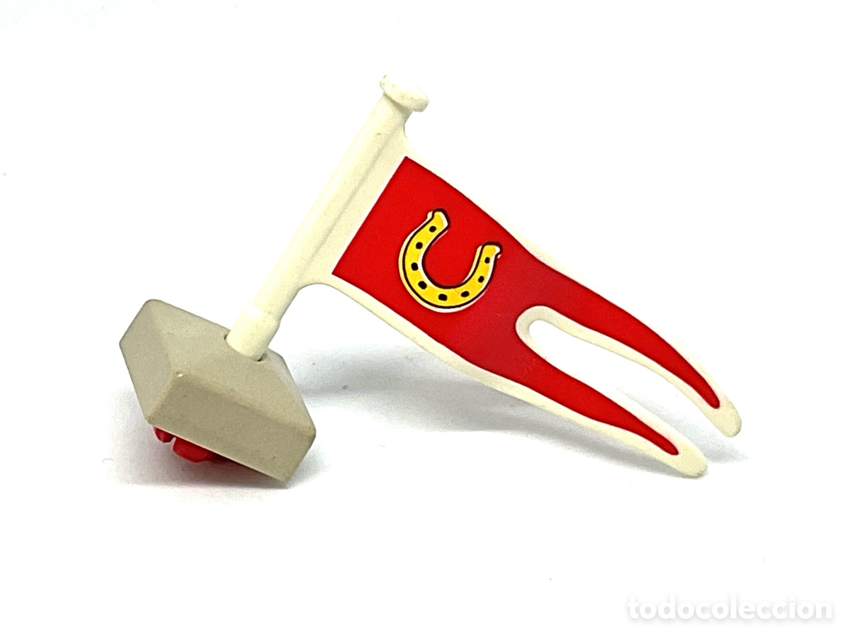 Playmobil: Colecci&oacute;n Playmobil. Accesorio Bandera Herraduras, Caballos, Escuela, Equitaci&oacute;n, etc