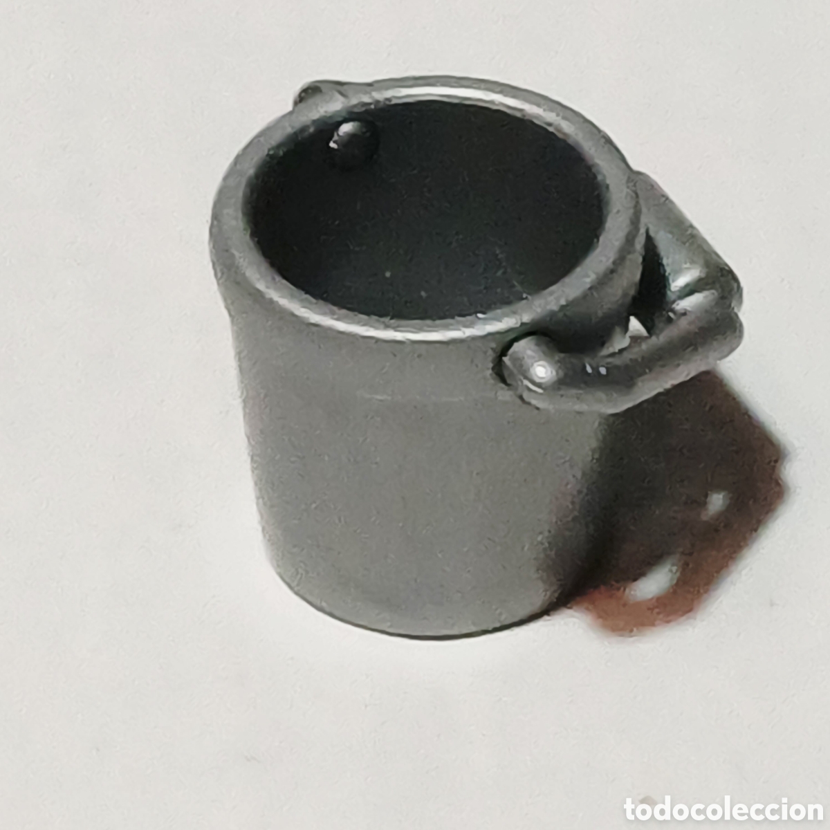 Playmobil: Pieza playmobil cubo peque&ntilde;o gris metalizado playa granja city ciudad