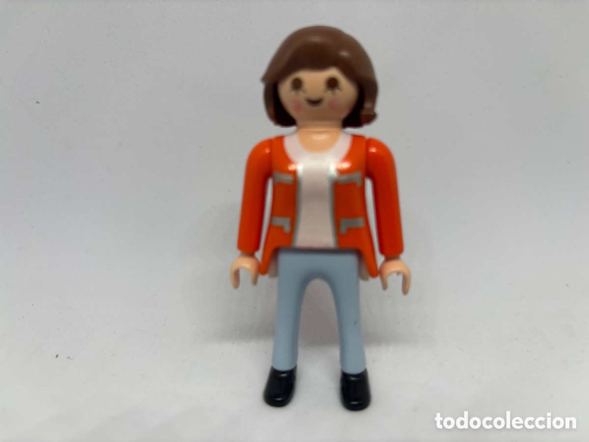 Playmobil: Playmobil chica blusa naranja