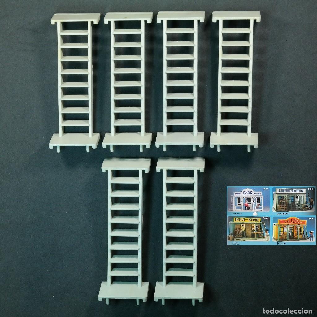 Playmobil: Playmobil 6 escaleras grises de antiguas casas oeste ☼