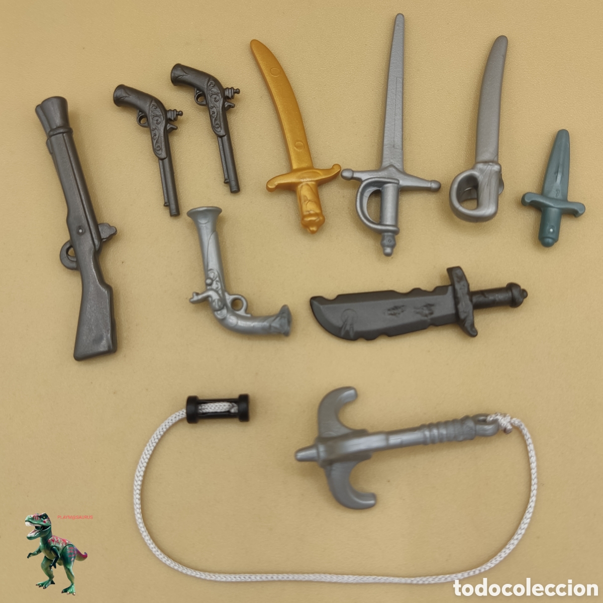 Playmobil: Playmobil 5135 lote armas barco pirata espada cuchillo mosquete pistola trabuco corsario bucanero