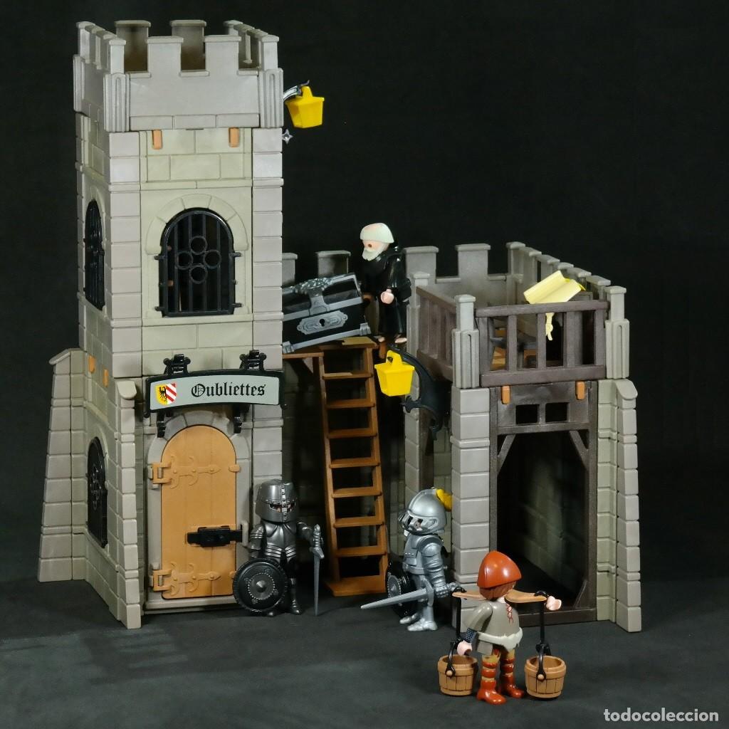 Playmobil: Playmobil prision de deudores con monje, dos caballeros y ayudante medieval casa steck ☼