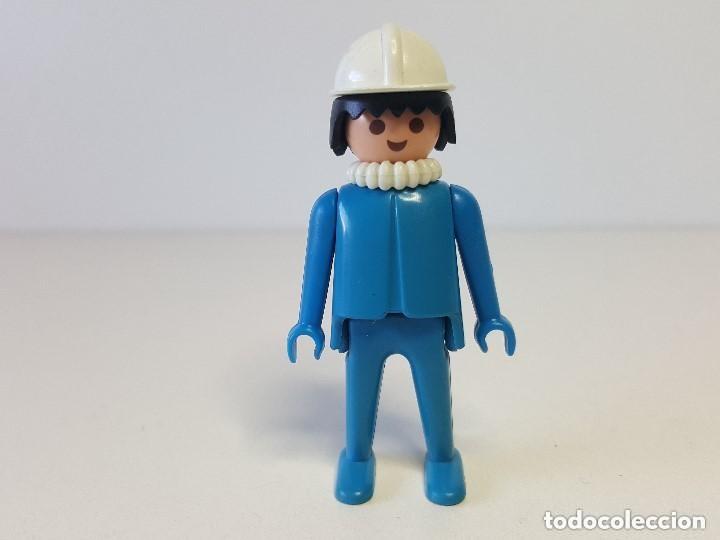 Playmobil: Antiguo Maquinista Playmobil 4050 Tren Ferrocarril Via Vagon Revisor Mecanico