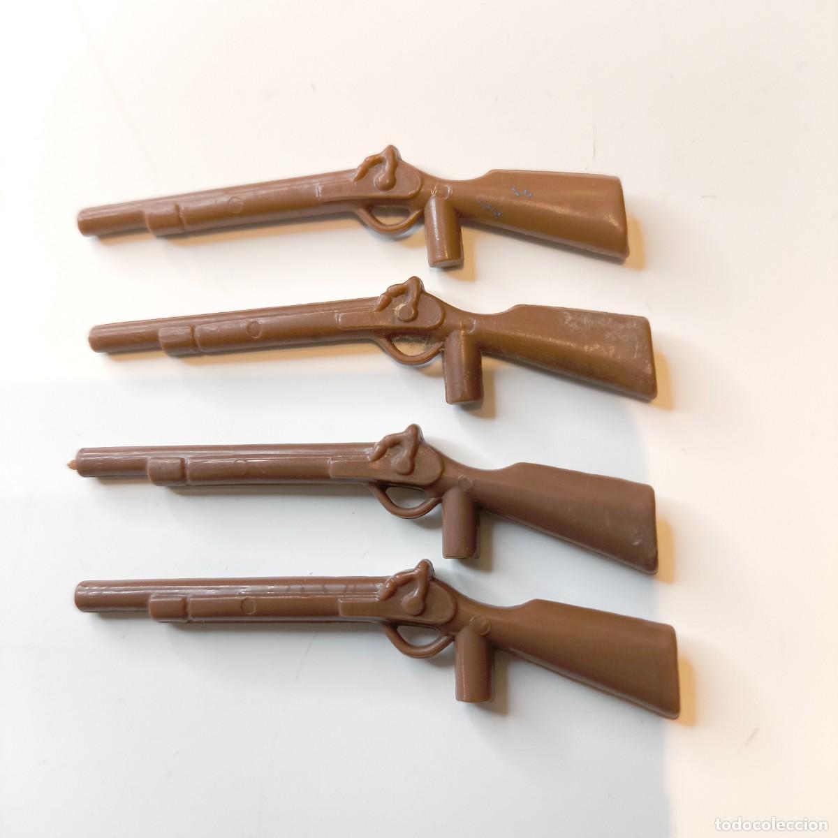 Playmobil: Playmobil Lote cuatro fusiles 56 mm