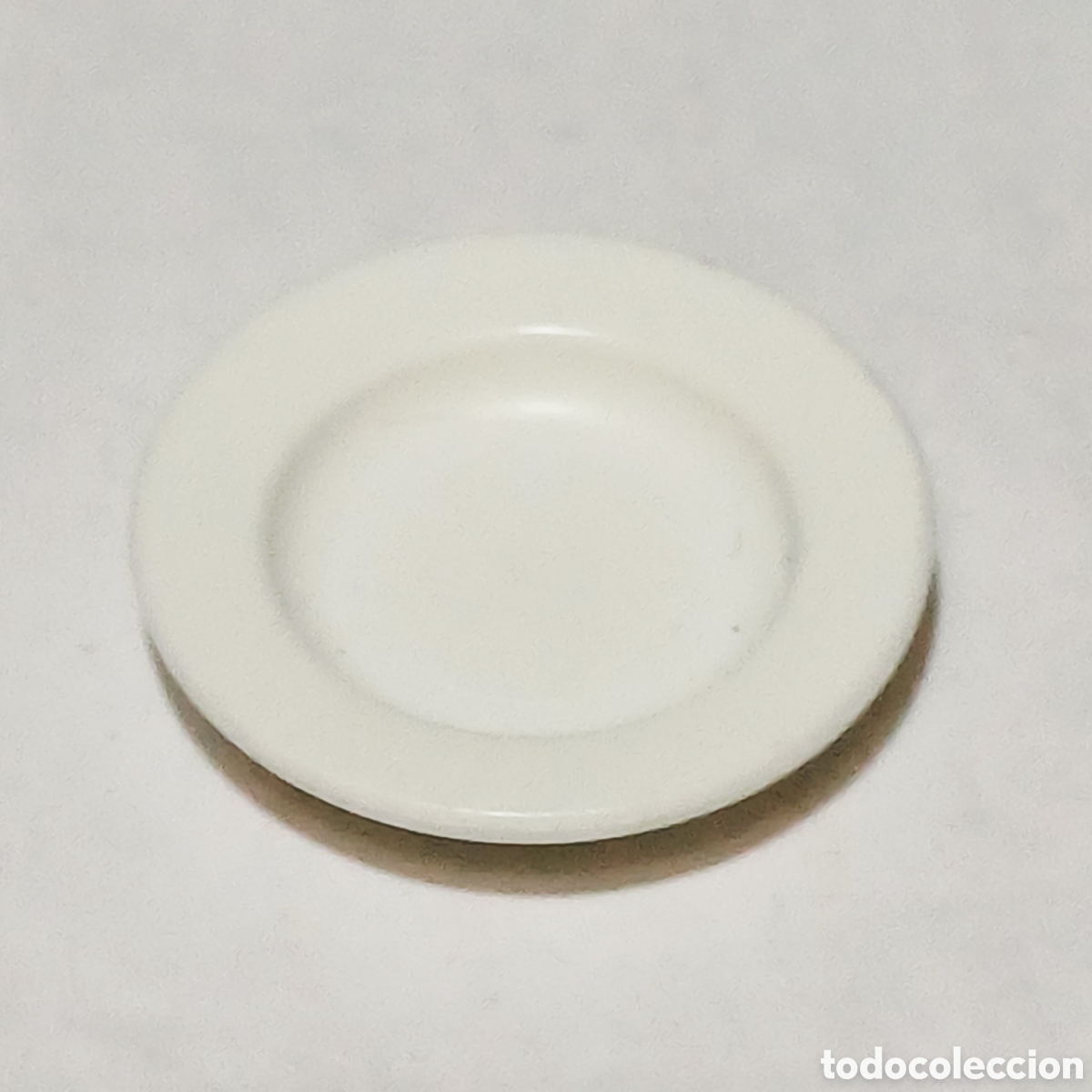 Playmobil: Pieza playmobil plato hondo blanco 2 cm di&aacute;metro