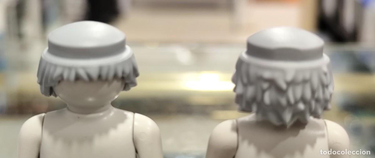 Playmobil: PLAYMOBIL 2X PELUCA GRIS PELO RIZADO - 18/9/20
