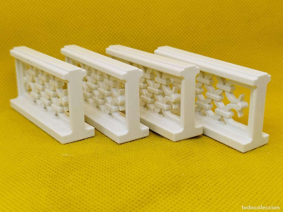 Playmobil: Playmobil 4 tramos rectos de barandilla de palacio, piezas