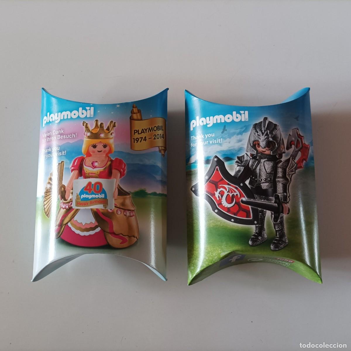 Playmobil: LOTE X 2 PLAYMOBIL PRINCESA 40 ANIVERSARIO CABALLERO FERIA NUREMBERG , NUEVOS