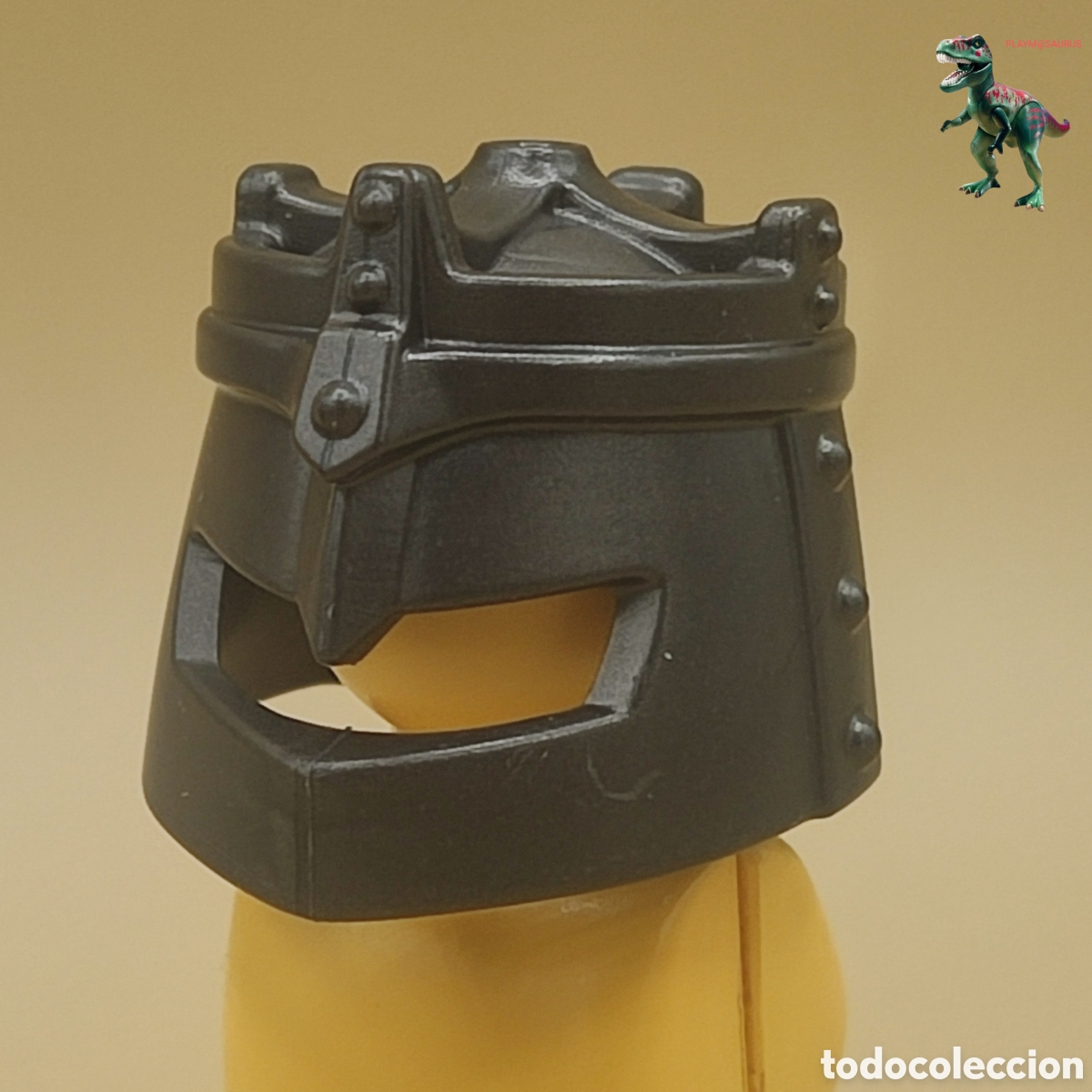 Playmobil: Playmobil casco gris oscuro caballero medieval corona torneo guerrero soldado 6002 5978 6627