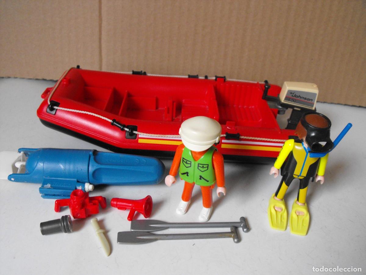 Playmobil: PLAYMOBIL. Lancha fuera borda de salvamento.