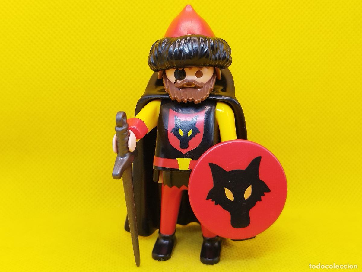 Playmobil: Playmobil Soldado del reino del lobo, soldado medieval, b&aacute;rbaro