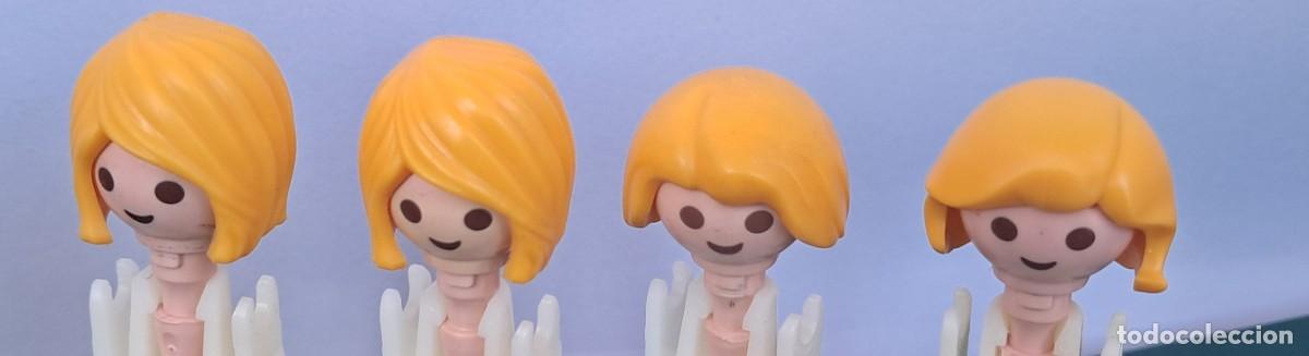 Playmobil: 4 pelucas pelos mujer rubias de playmobil