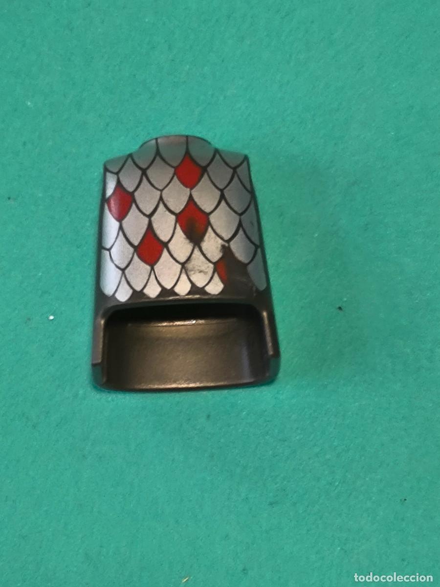 Playmobil: Playmobil cuerpo torso medieval antracita coraza armadura escamas plata castillo vikingos romanos