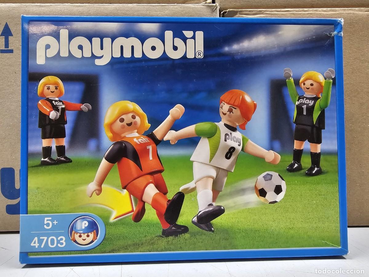 Playmobil: PLAYMOBIL 4703 EQUIPO FEMENINO DE F&Uacute;TBOL, A&Ntilde;O 2005, NUEVO, CAJA CERRADA