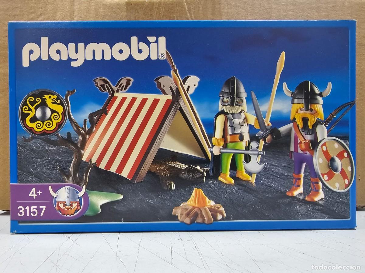 Playmobil: PLAYMOBIL 3157 CAMPAMENTO VIKINGO, 2001, NUEVO, CAJA CERRADA