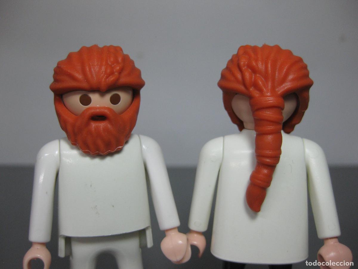 Playmobil: playmobil 1 pelo peluca CON BARBA PELIRROJO DE GOMA RECAMBIO -SOLO SE VENDE 1 UNIDAD-