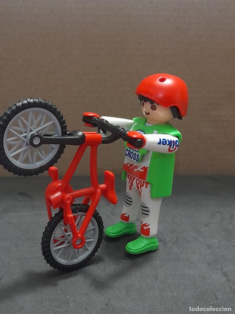 Playmobil: Playmobil bicicross, figuras, chico con bicicleta roja