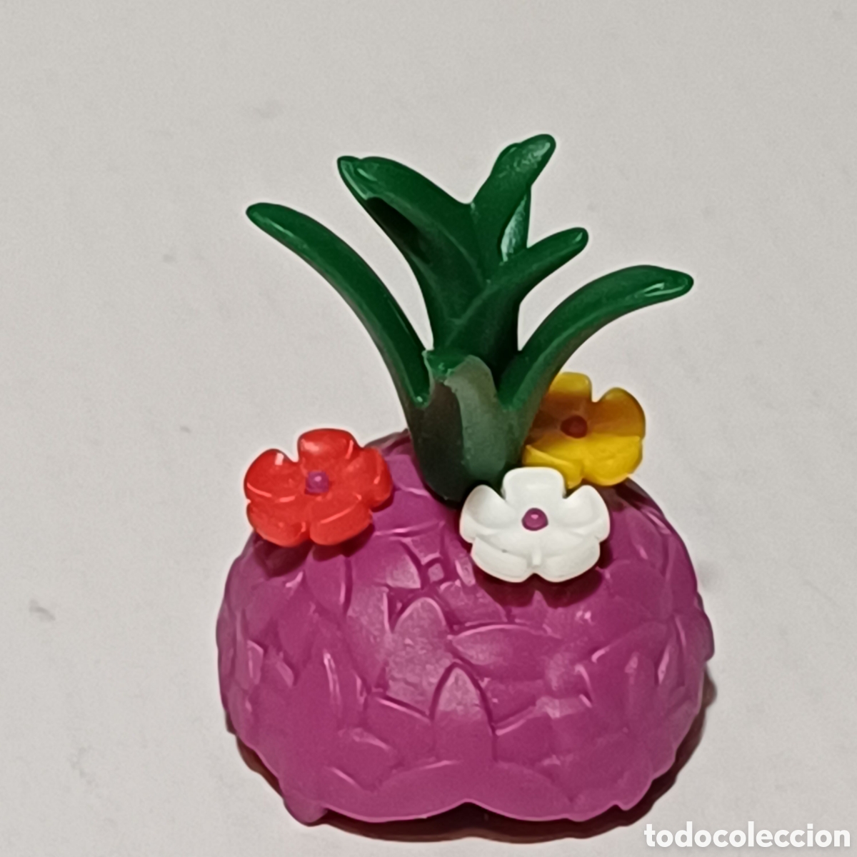 Playmobil: Pieza playmobil N &deg; 3308010 tocado vegetacion morado lila fucsia con flores y tallo planta princesas