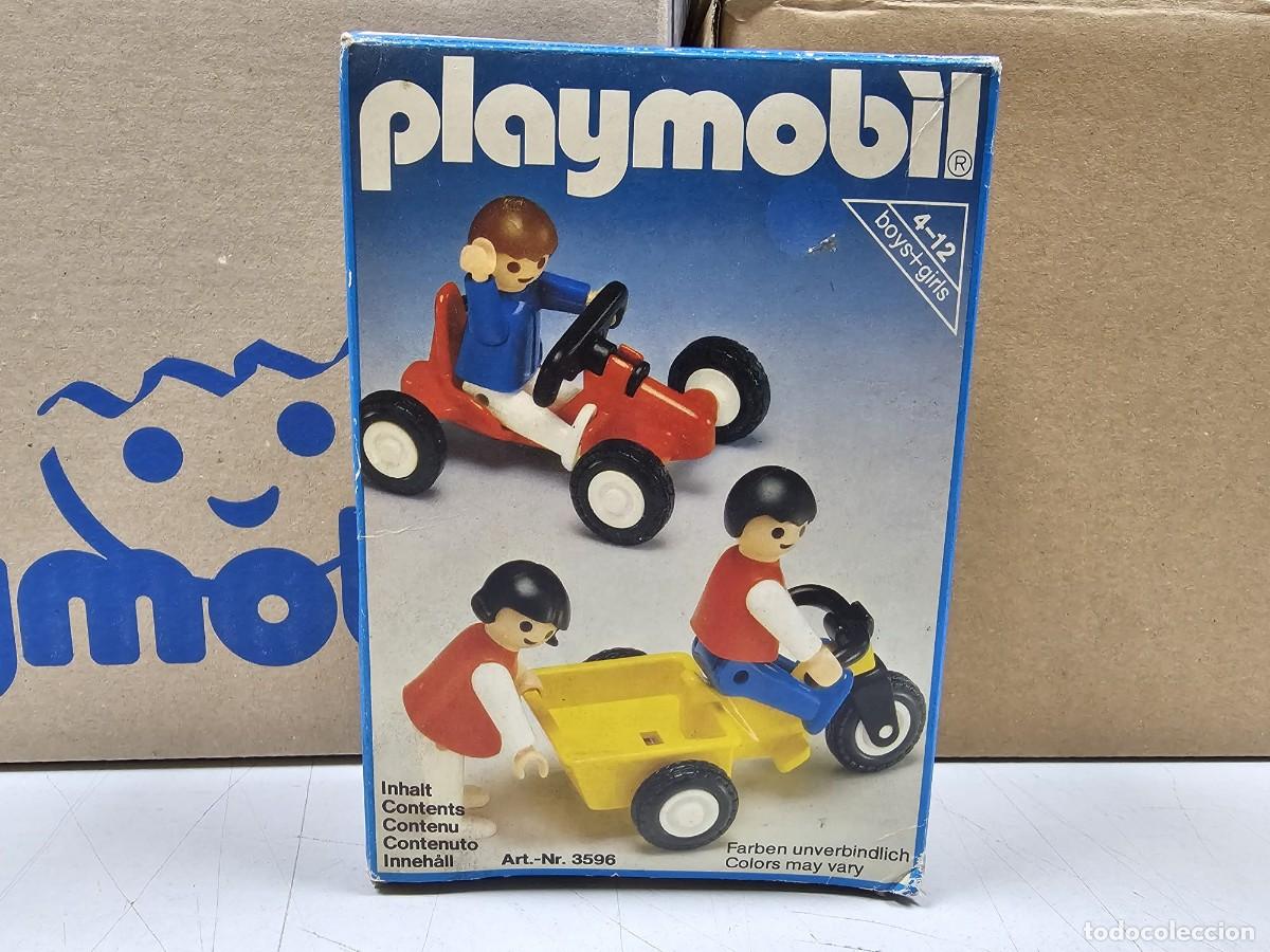 Playmobil: PLAYMOBIL 3596 NI&Ntilde;OS CON COCHE Y TRICICLO, A&Ntilde;O 1981, NUEVO, NUEVO, BOLSAS PRECINTADAS Y SIN USO