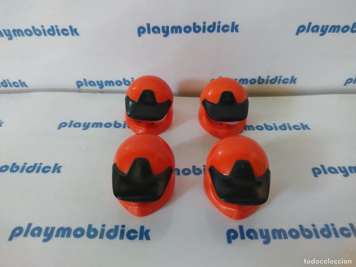 Playmobil: Playmobil casco moto city 4 unidades