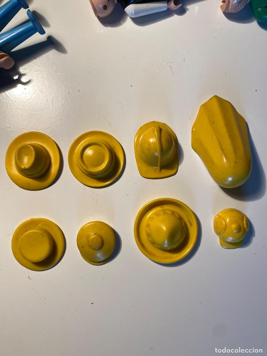 Playmobil: Lote 8 sombreros, gorros cascos Geobra 1974