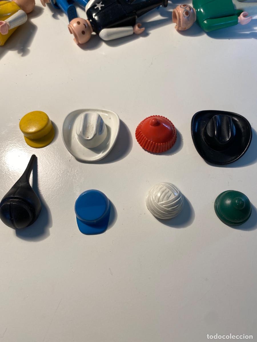 Playmobil: Lote 8 sombreros, gorros cascos Geobra 1974