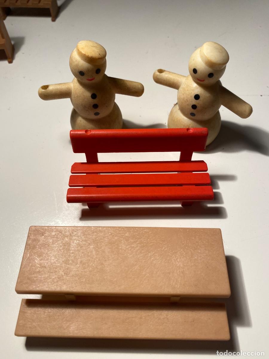 Playmobil: Escalera, banco y mu&ntilde;ecos de nieve playmobil