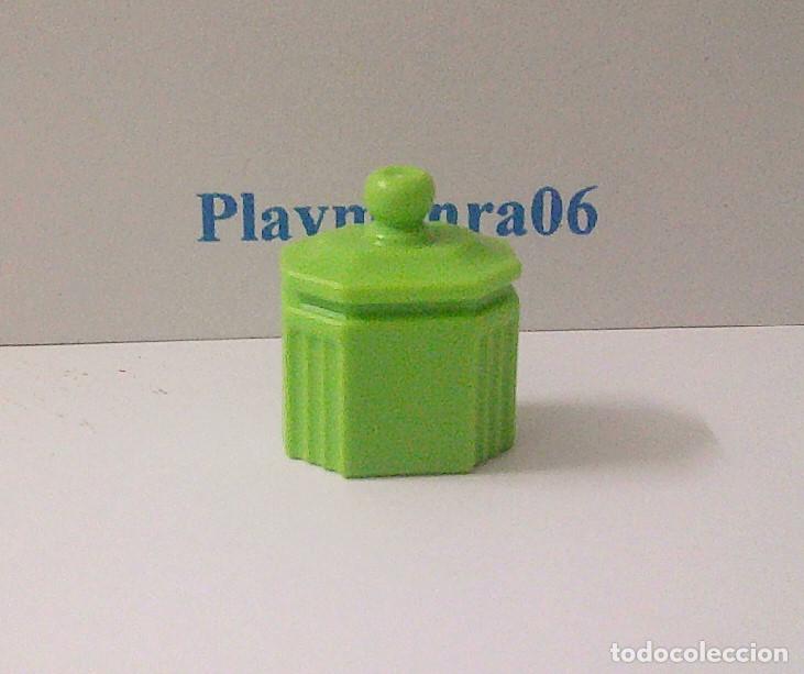Playmobil: PLAYMOBIL P041 * TARRO BOTE VERDE MAQUILLAJE TOCADOR AZUCARERO COCINA CASA VICTORIANA