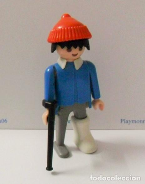 Playmobil: PLAYMOBIL P209 * PERSONAJE FIGURA HOMBRE PIERNA ESCAYOLADA Y MULETA