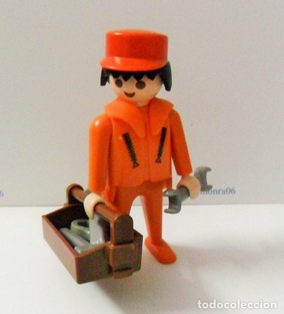 Playmobil: PLAYMOBIL P209 * PERSONAJE FIGURA HOMBRE MECANICO CON CAJA DE HERRAMIENTAS