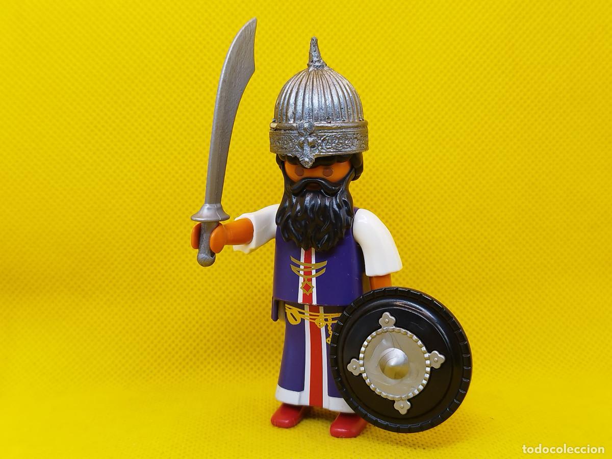 Playmobil: Playmobil Guerrero &aacute;rabe, soldado medieval con casco custom