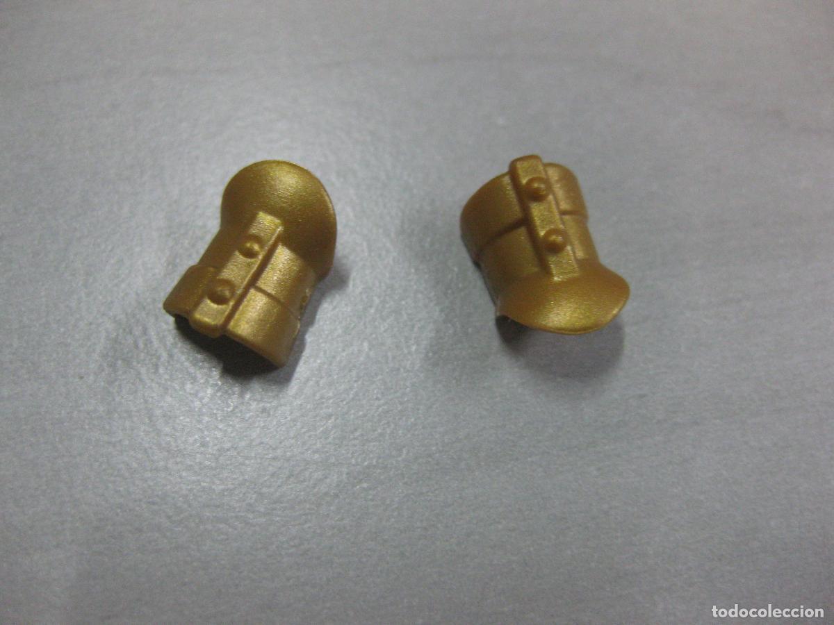 Playmobil: playmobil pareja mu&ntilde;equeras doradas armadura manos pu&ntilde;os oro