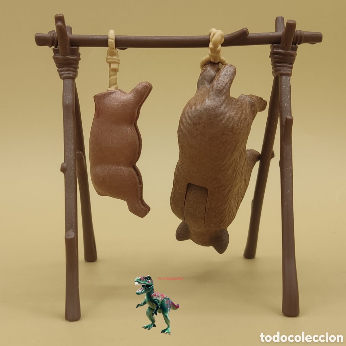 Playmobil: PLAYMOBIL caceria del jabali piezas caza secadero colgadero medieval romanos galos arqueros
