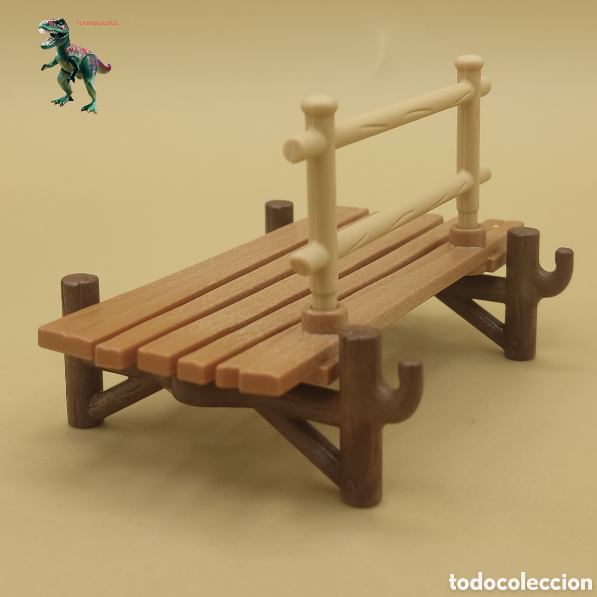 Playmobil: Playmobil puente plataforma suelo rio lago caba&ntilde;a jardin granja paso elevado casita granja zoo