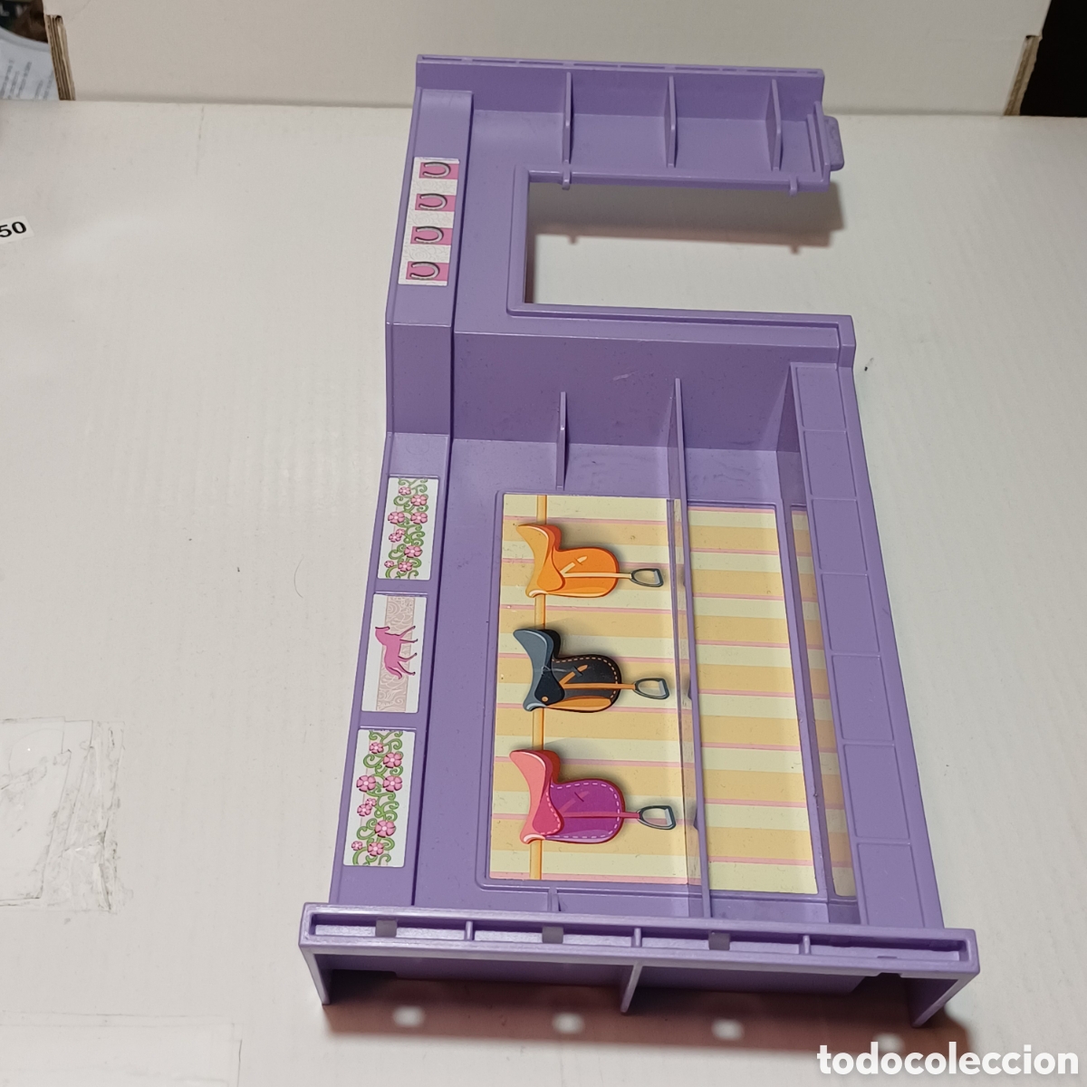 Playmobil: Pieza playmobil N&deg; 3298420 pared base tienda hipica ecuestre caballos Ref. 9401