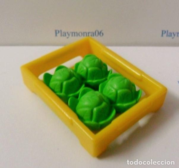 Playmobil: PLAYMOBIL P015 * CAJA CON VERDURAS FRUTAS COL REPOLLO . TIENDA COMERCIO GRANJA