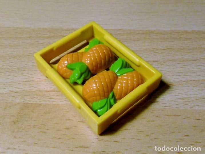 Playmobil: PLAYMOBIL P015 * CAJA CON VERDURAS FRUTAS PI&Ntilde;AS . TIENDA COMERCIO GRANJA