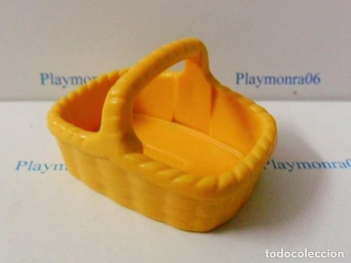 Playmobil: PLAYMOBIL P015 * CESTA MIMBRE CON ASA COLOR AMARILLO GRANJA OESTE VICTORIANA