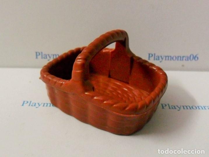 Playmobil: PLAYMOBIL P015 * CESTA MIMBRE CON ASA COLOR MARRON GRANJA OESTE VICTORIANA